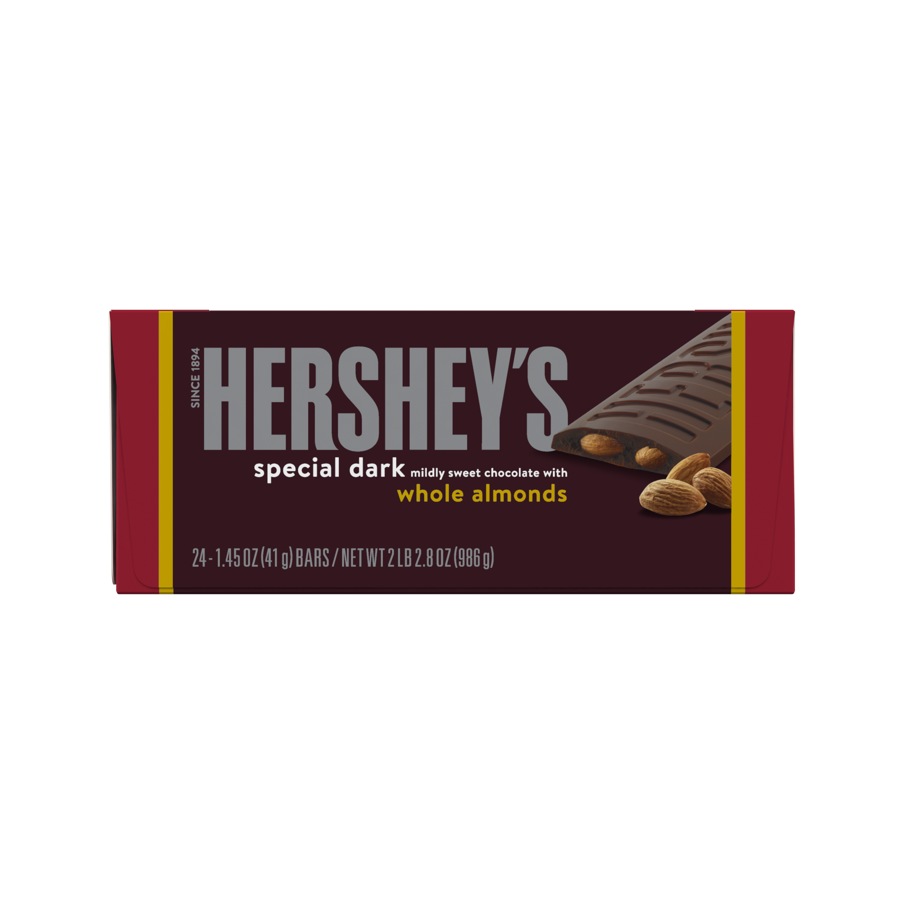 HERSHEY’S Special Dark Chocolate with Whole Almonds Candy Bars, 1.45 oz (24 Count) - THE HERSHEY COMPANY