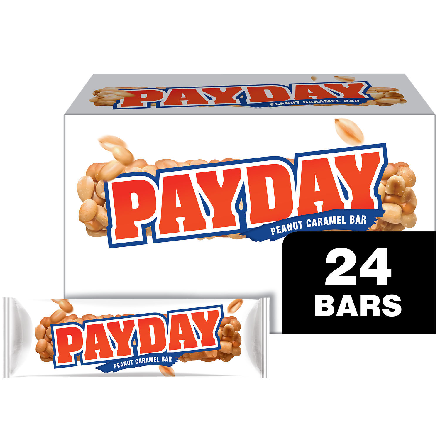 PAYDAY Peanut Caramel Candy Bars, 1.85 oz (24 Count) - THE HERSHEY COMPANY