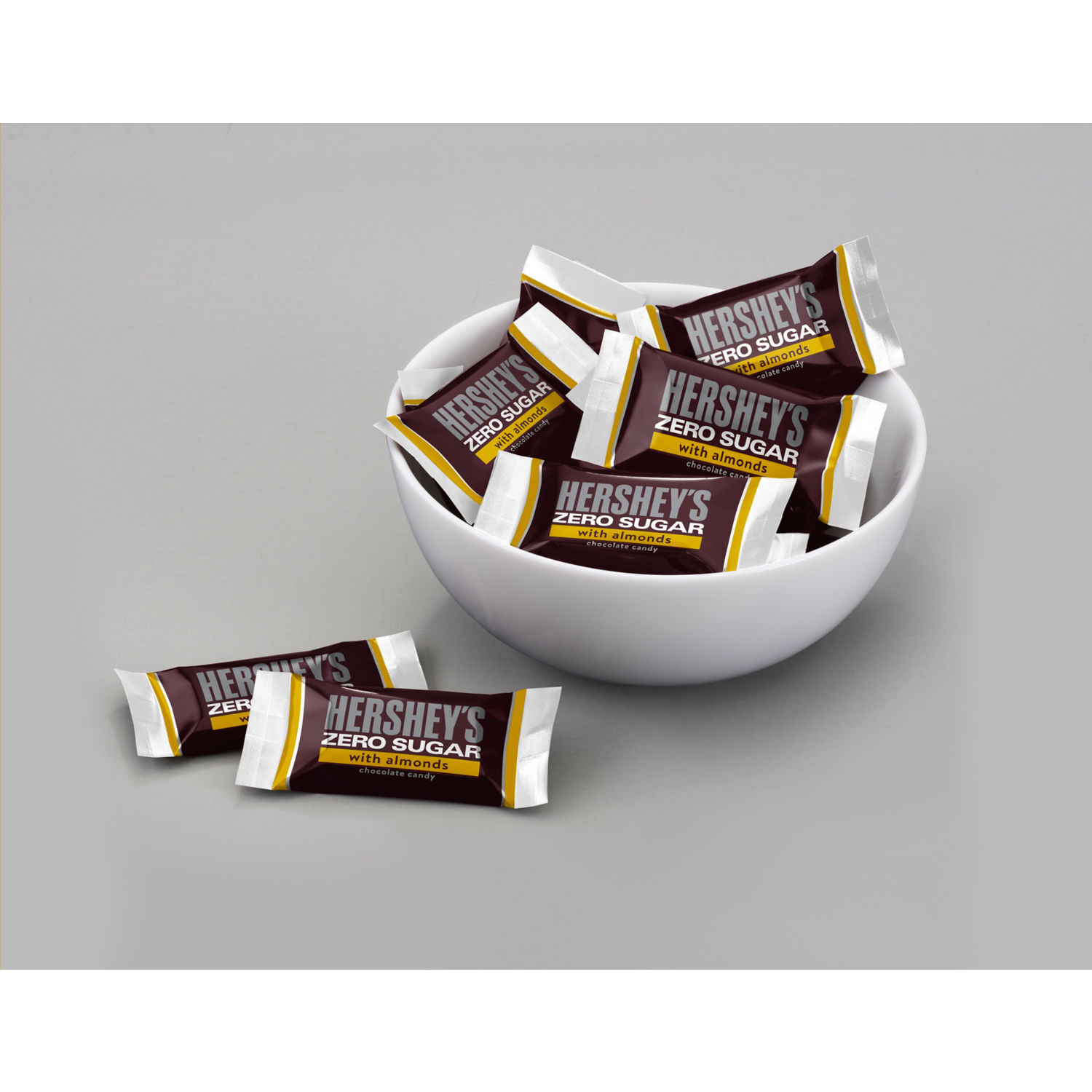 HERSHEY’S ZERO SUGAR Milk Chocolate With Almonds Miniatures 5.1oz Candy Bag - THE HERSHEY COMPANY