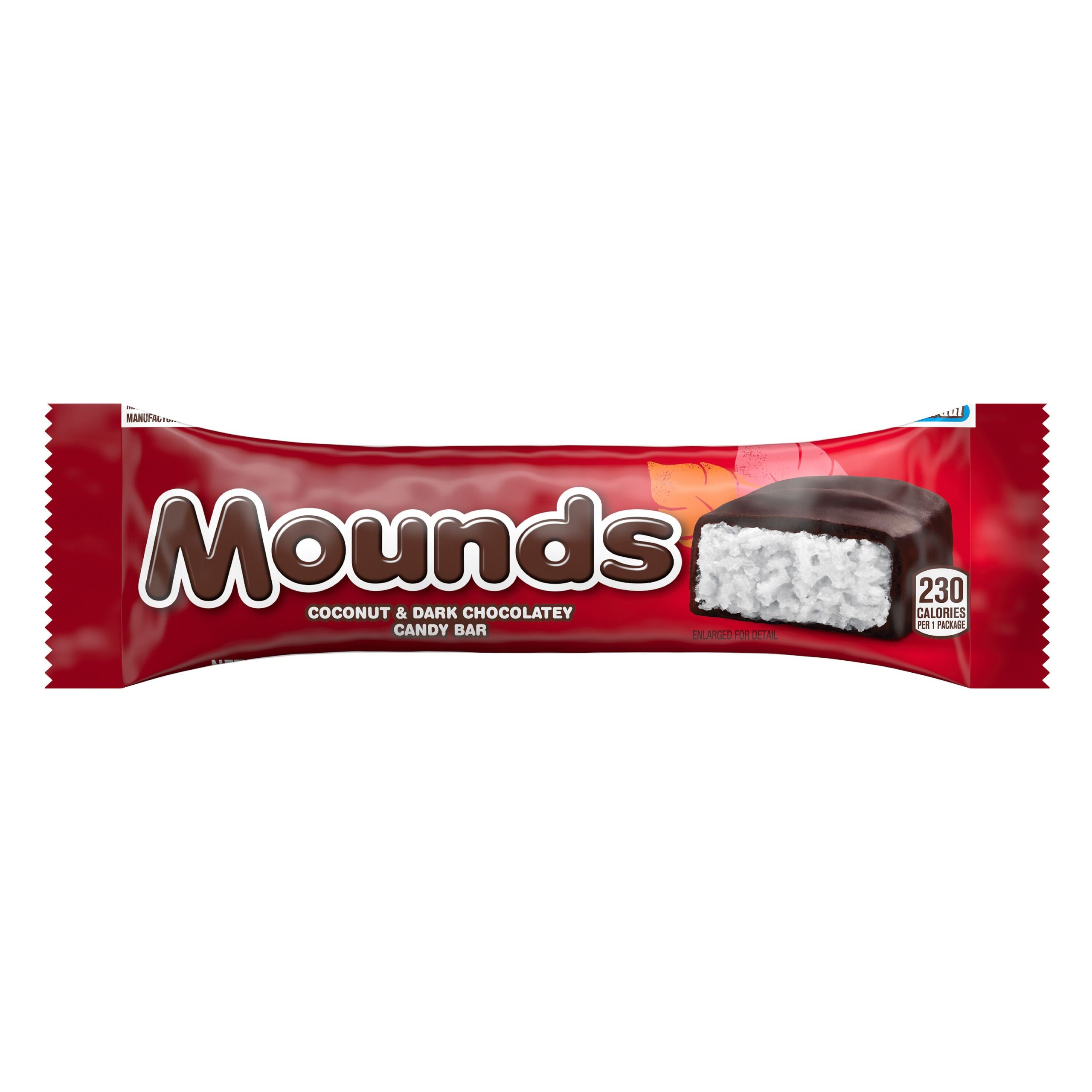 MOUNDS Dark Chocolate and Coconut Candy Bars, 1.75 oz (24 Count) - THE HERSHEY COMPANY