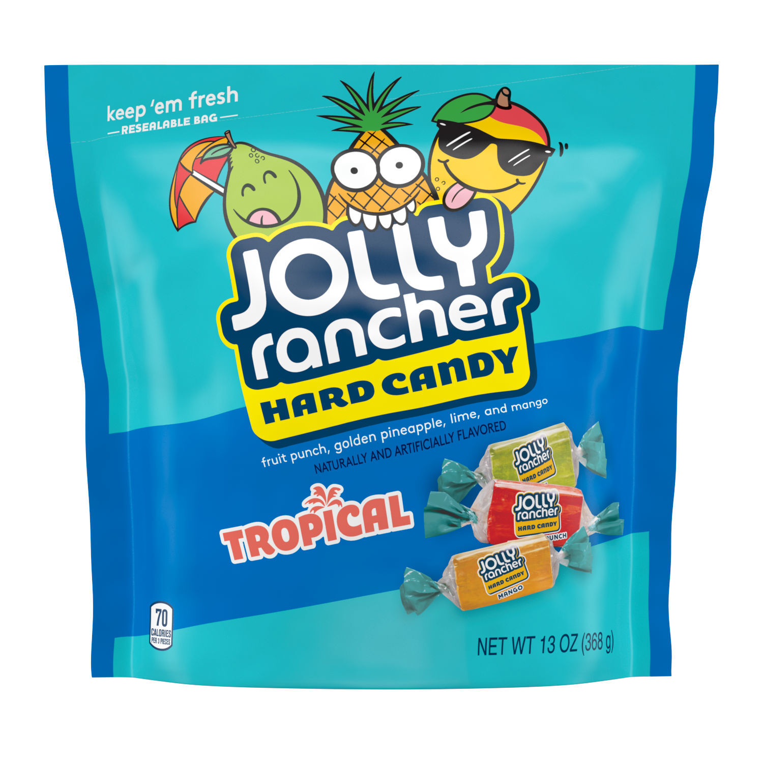 JOLLY RANCHER Tropical Hard Candy 13oz Candy Bag - THE HERSHEY COMPANY